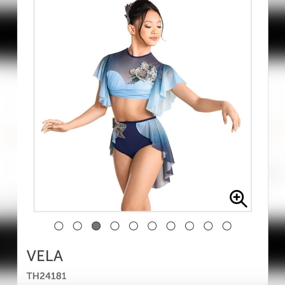 10th House-Blue Lyrical Dance Costume. Size-Large Child. Super Sparkly!!
